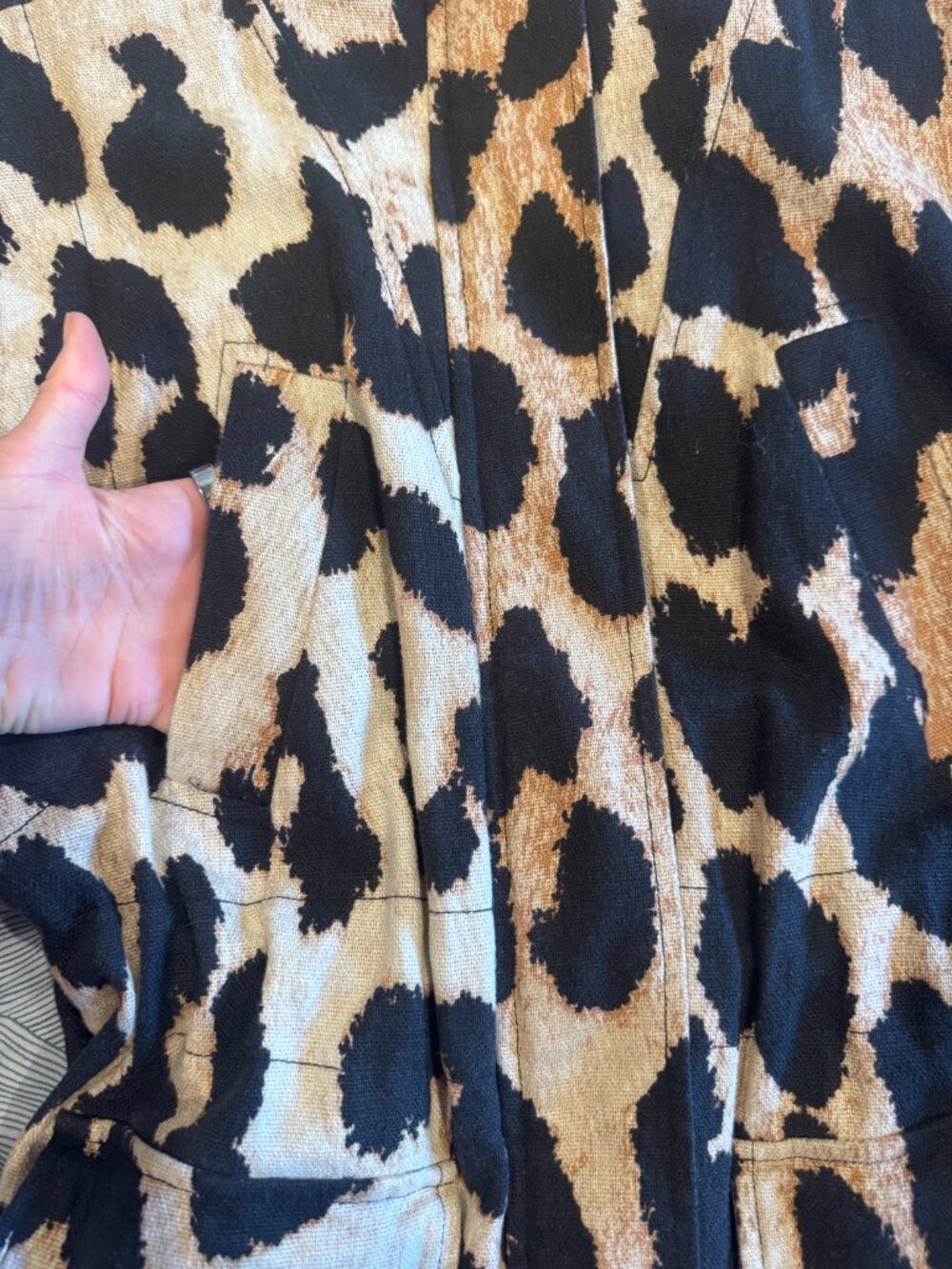 Ganni linen leopard jacket - Picture 7 of 9